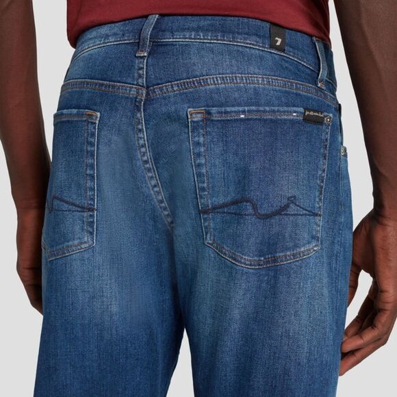 7 For All Mankind Men’s Blue Jeans Adrien Fit 36x32 - Picture 7 of 8